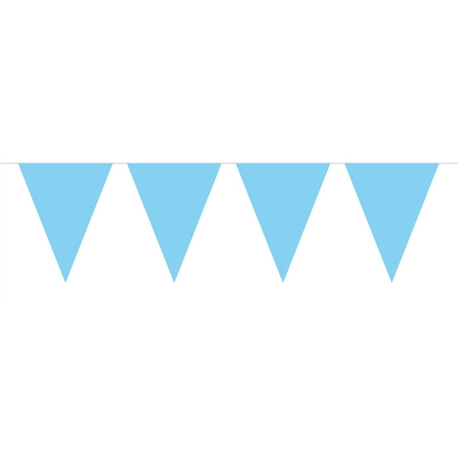 Babyblauwe Mini Vlaggenlijn - 3 meter van Folat koop je bij Partywinkel