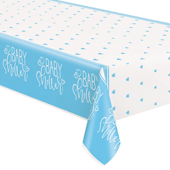 Babyshower Tafelkleed Blauw 2,13m van Unique koop je bij Partywinkel