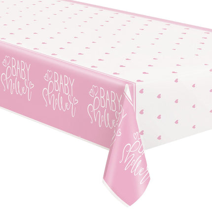 Babyshower Tafelkleed Roze 2,13m van Unique koop je bij Partywinkel