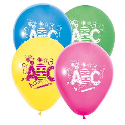Back To School Ballonnen Gekleurd Abc 30cm van WeFiesta koop je bij Partywinkel