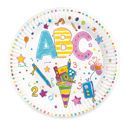Back To School Borden Abc 23cm 8st van WeFiesta koop je bij Partywinkel
