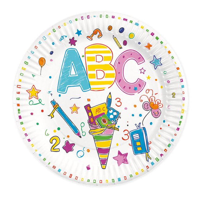 Back To School Borden Abc 23cm 8st van WeFiesta koop je bij Partywinkel