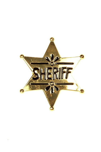 Sherrif Badge Goud van Wilbers & Wilbers koop je bij Partywinkel