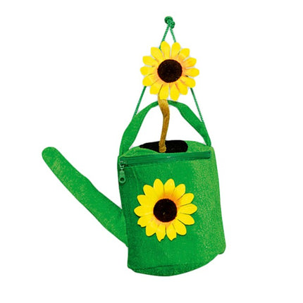 Sunflower Watering Can Shoulder Bag, Green, 34 cm