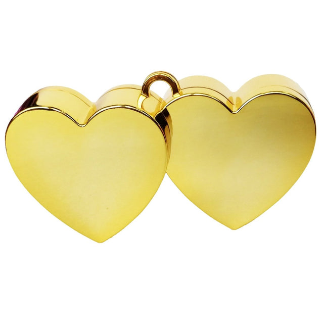 Ballon Gewicht Hartjes Goud 140gr van WeFiesta koop je bij Partywinkel