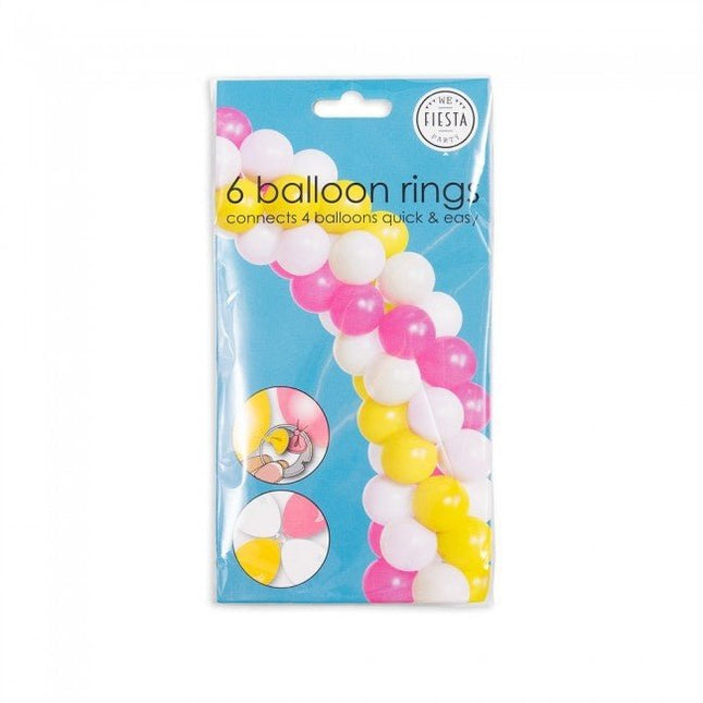 Ballon ringen 6st van WeFiesta koop je bij Partywinkel