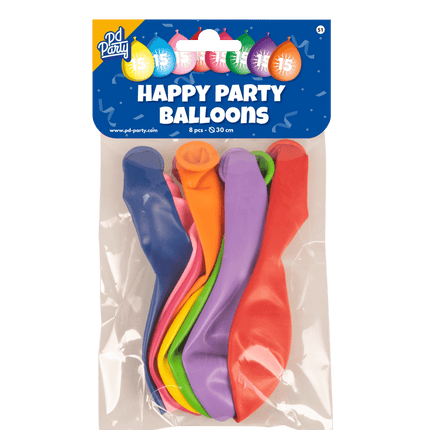 Ballonnen 15 Jaar Meerkleurig 30cm 8st van Paper Dreams koop je bij Partywinkel