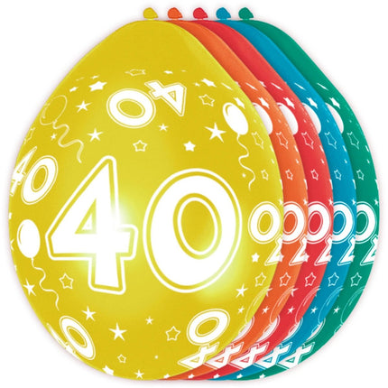 Ballonnen 40 Jaar Versiering 30cm 5st van Folat koop je bij Partywinkel