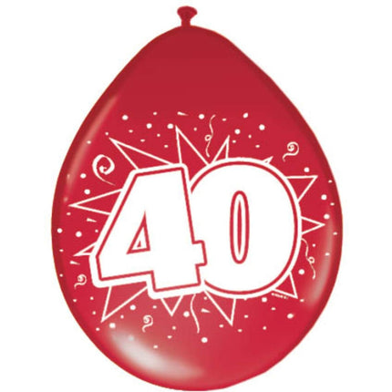 Ballonnen 40 Jarig Jubileum 30cm 8st van Folat koop je bij Partywinkel