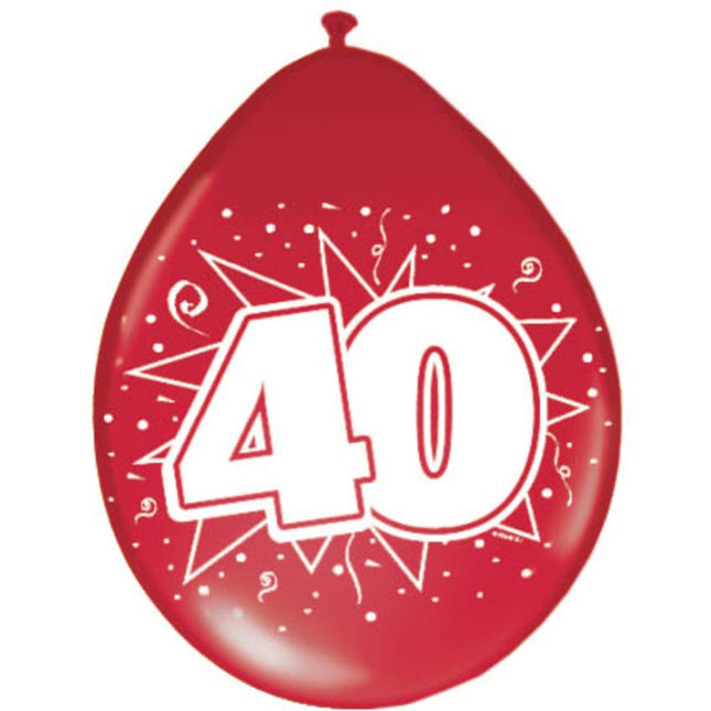 Ballonnen 40 Jarig Jubileum 30cm 8st van Folat koop je bij Partywinkel
