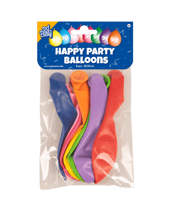 Ballonnen 90 Jaar Hoera 30cm 8st van Paper Dreams koop je bij Partywinkel