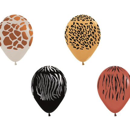 Ballonnen Animal Print Metallic Ink 12cm 50st van Sempertex koop je bij Partywinkel