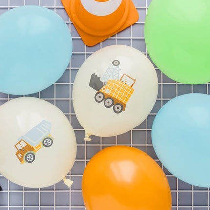 Ballonnen Bouwvoertuigen 30cm 50st van Partydeco koop je bij Partywinkel