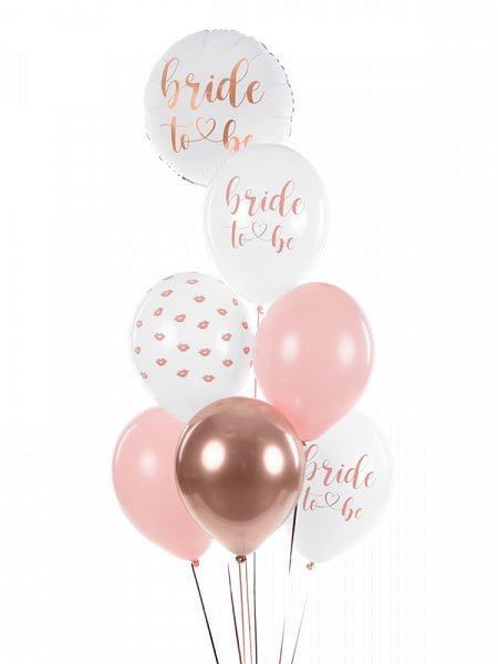Ballonnen Bride To Be Mix 30cm 6st van Partydeco koop je bij Partywinkel