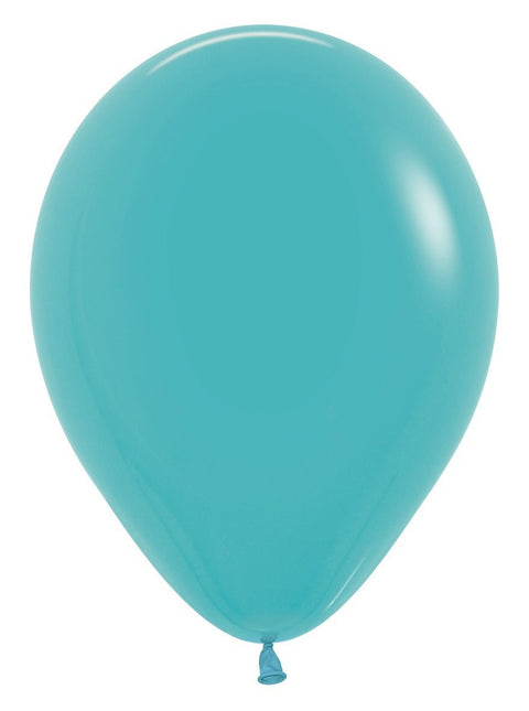 Ballonnen Caribbean Blue 30cm 50st van Sempertex koop je bij Partywinkel