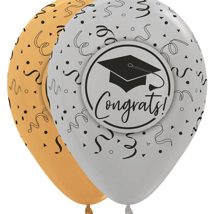 Ballonnen Congrats Graduation Mix 30cm 25st van Sempertex koop je bij Partywinkel