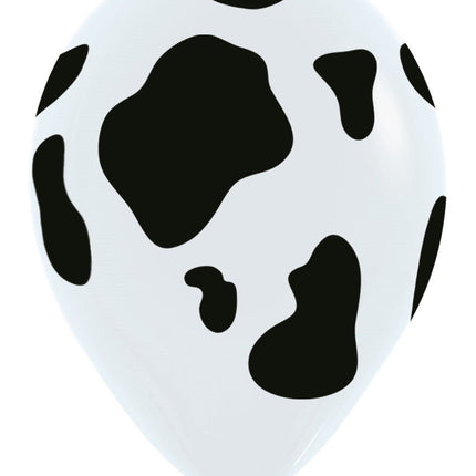 Ballonnen Cow White 30cm 25st van Sempertex koop je bij Partywinkel