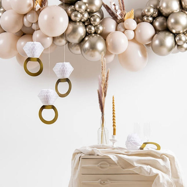 Ballonnen Creamy Latte 33cm - 50 stuks van Folat koop je bij Partywinkel