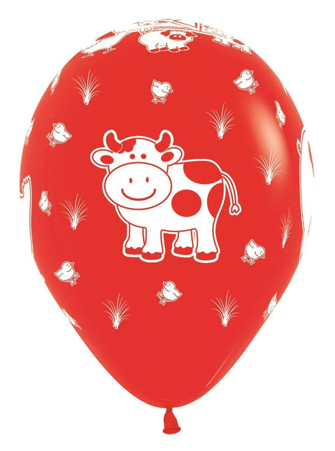 Ballonnen Farm Animals Mix 30cm 25st van Sempertex koop je bij Partywinkel