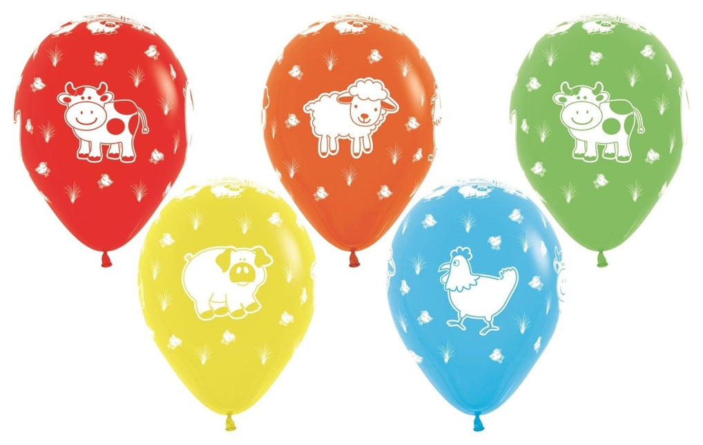 Ballonnen Farm Animals Mix 30cm 25st van Sempertex koop je bij Partywinkel