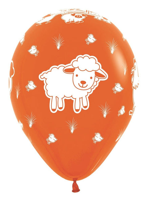 Ballonnen Farm Animals Mix 30cm 25st van Sempertex koop je bij Partywinkel