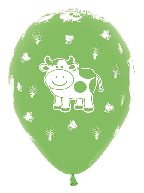 Ballonnen Farm Animals Mix 30cm 25st van Sempertex koop je bij Partywinkel