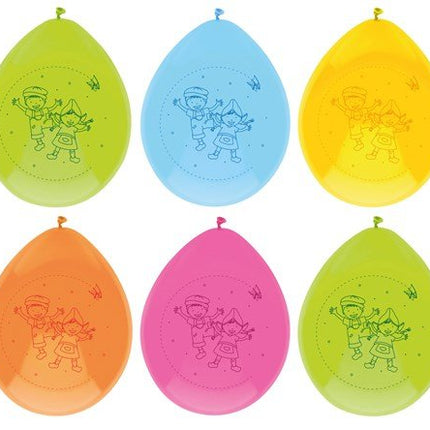 Ballonnen Fien & Teun 30cm 6st van Haza Witbaard koop je bij Partywinkel