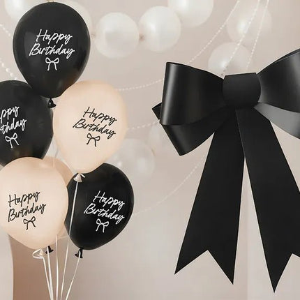 Ballonnen Happy Birthday strikken, 30 cm van Partydeco koop je bij Partywinkel
