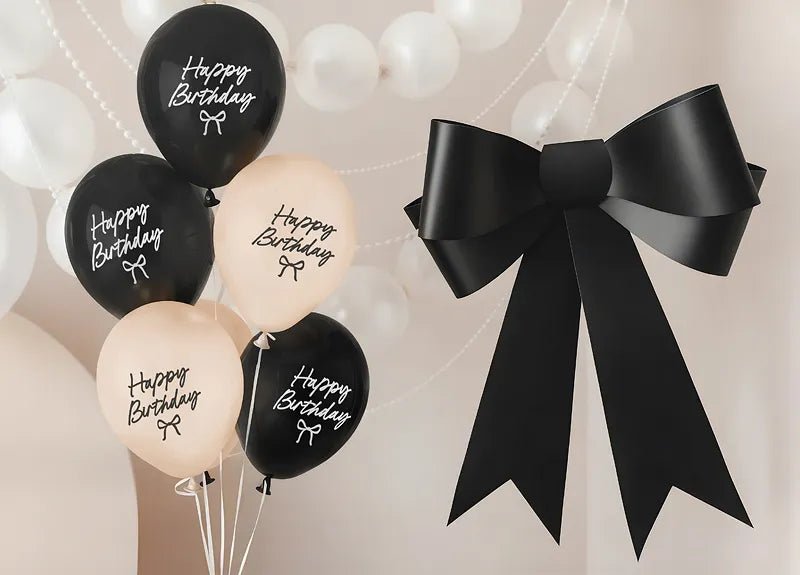 Ballonnen Happy Birthday strikken, 30 cm van Partydeco koop je bij Partywinkel