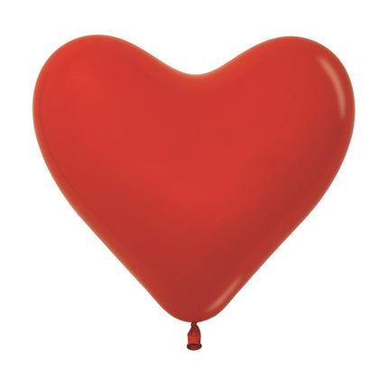 Ballonnen Hart Red 30cm 50st van Sempertex koop je bij Partywinkel
