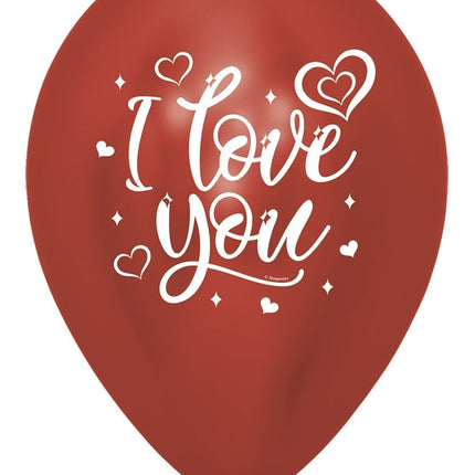 Ballonnen I Love You Sparkly Reflex Mix 30cm 25st van Sempertex koop je bij Partywinkel
