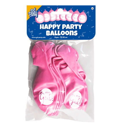 Ballonnen It'S A Girl 30cm 8st van Paper Dreams koop je bij Partywinkel