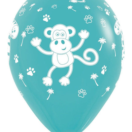 Ballonnen Jungle Animals Fashion Mix 30cm 25st van Sempertex koop je bij Partywinkel