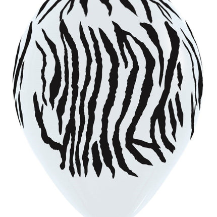 Ballonnen Jungle Stripes Mix 30cm 25st van Sempertex koop je bij Partywinkel