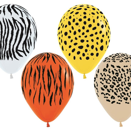 Ballonnen Jungle Stripes Mix 30cm 25st van Sempertex koop je bij Partywinkel