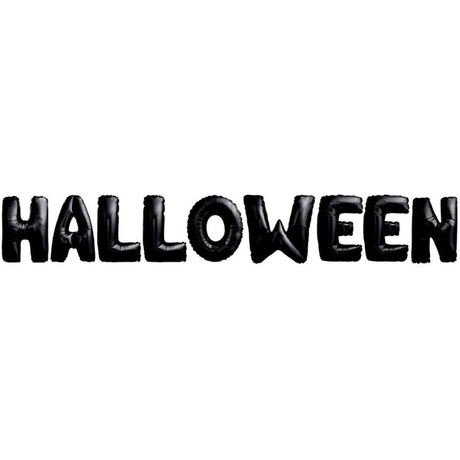 Ballonnen Letter Set Halloween Zwart 40cm van Folat koop je bij Partywinkel