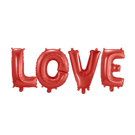 Ballonnen Letter Set Love Rood 41cm van WeFiesta koop je bij Partywinkel