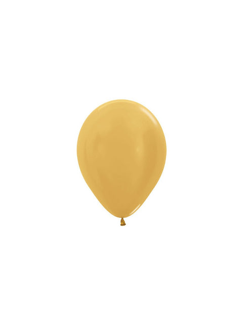 Ballonnen Metallic Gold 12cm 50st van Sempertex koop je bij Partywinkel