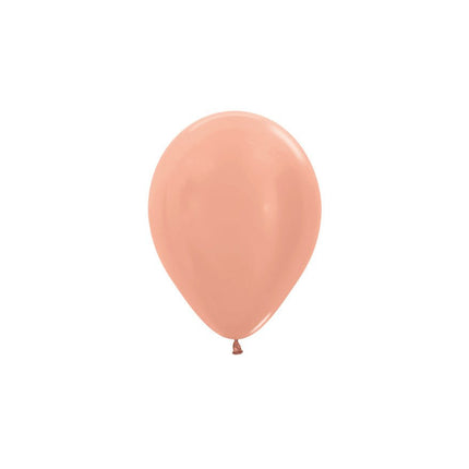Ballonnen Metallic Rose Gold 12cm 50st van Sempertex koop je bij Partywinkel