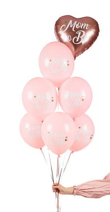 Ballonnen Mom To Be Roze 30cm 6st van Partydeco koop je bij Partywinkel