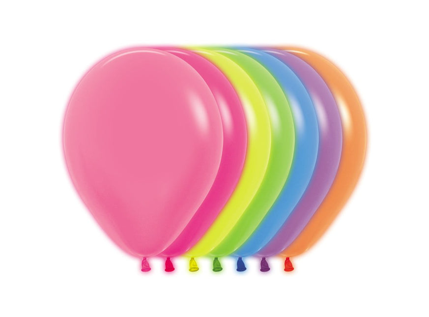 Ballonnen Neon Mix 23cm 50st van Sempertex koop je bij Partywinkel