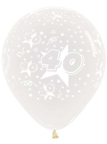 Ballonnen Number 40 Clear 45cm 25st van Sempertex koop je bij Partywinkel