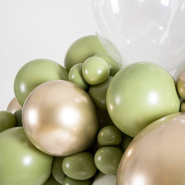 Ballonnen Olive Green 33cm - 10 stuks van Folat koop je bij Partywinkel