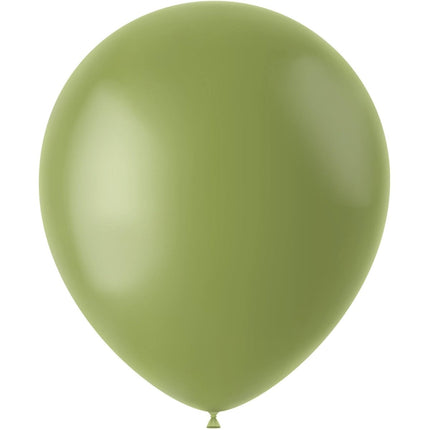 Ballonnen Olive Green 33cm - 10 stuks van Folat koop je bij Partywinkel