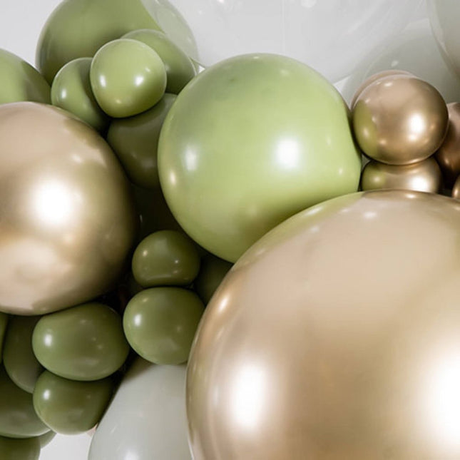 Ballonnen Olive Green 33cm - 50 stuks van Folat koop je bij Partywinkel