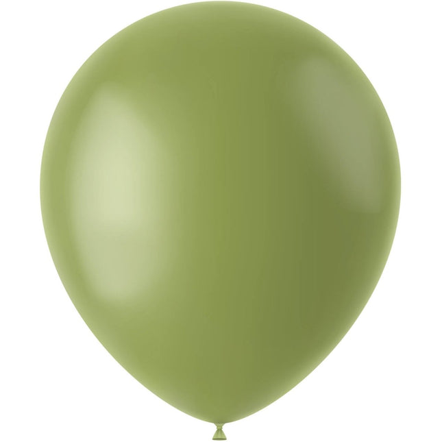 Ballonnen Olive Green 33cm - 50 stuks van Folat koop je bij Partywinkel