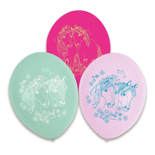 Ballonnen Paarden 22,8cm 6st van Riethmueller koop je bij Partywinkel