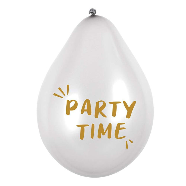 Ballonnen Party Time Dubbelzijdig 25cm van Boland koop je bij Partywinkel