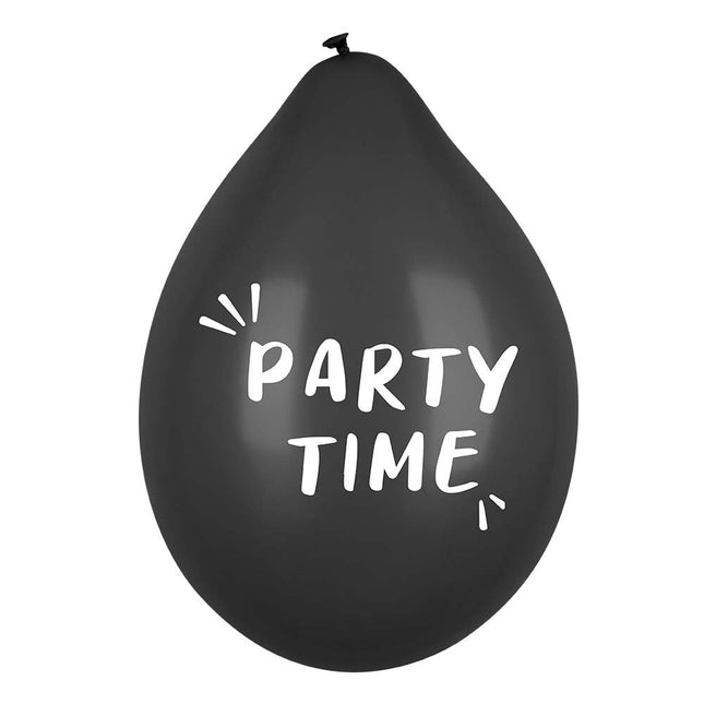 Ballonnen Party Time Dubbelzijdig 25cm van Boland koop je bij Partywinkel