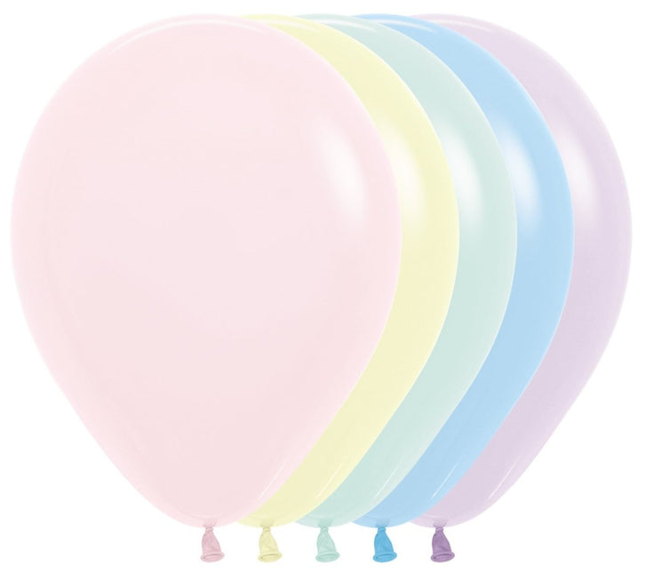 Ballonnen Pastel Matte Mix 30cm 50st van Sempertex koop je bij Partywinkel